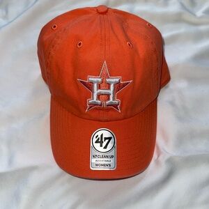 Women's Salmon Houston Astros Team Clean Up Adjustable Hat